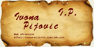 Ivona Pijović vizit kartica